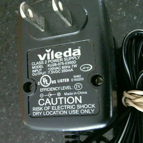 Vileda Power Charger Laptop KU2B-075-0350D Class 2 Adapter Travel Supply Home - Picture 10 of 16